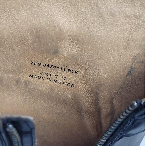 Frye Molly Button Dark Brown Real Leather Knee High Tall Zip Up Riding Boot - Picture 8 of 9